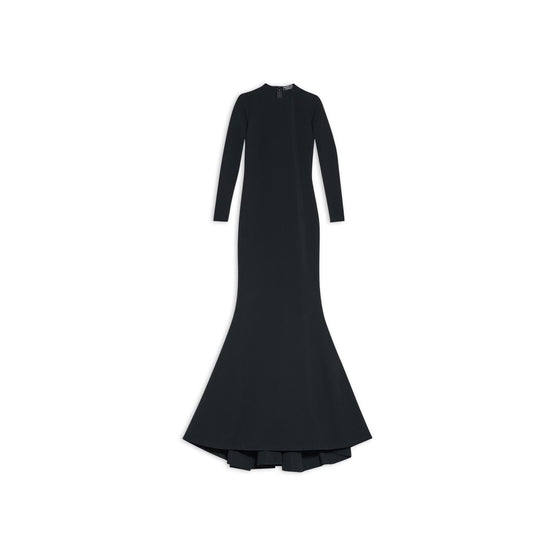 Women Maxi Mermaid Gown - Black