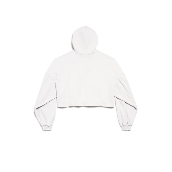 Men Cropped Hoodie - Off White