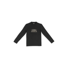 Women Fitted L/S T-Shirt - Black/Silver Strass