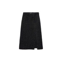 Women Slit Tailored Skirt - Black