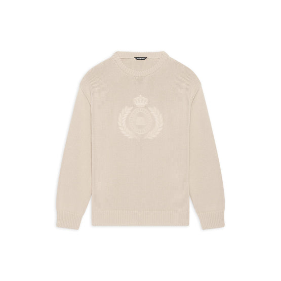 Men L/S Crewneck - Chalky/White