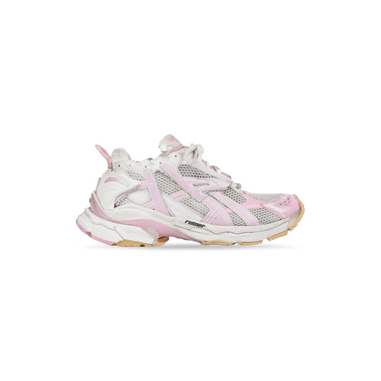 Women Runner Sneaker Four Color - White/Pink/Beige