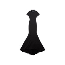 Women Maxi T-Shirt Dress - Washed Black