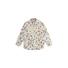 Women L/S  Cocoon Shirt - White/Red