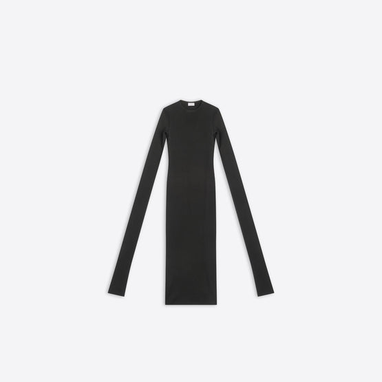 Women Super Long Stretch Top - Black