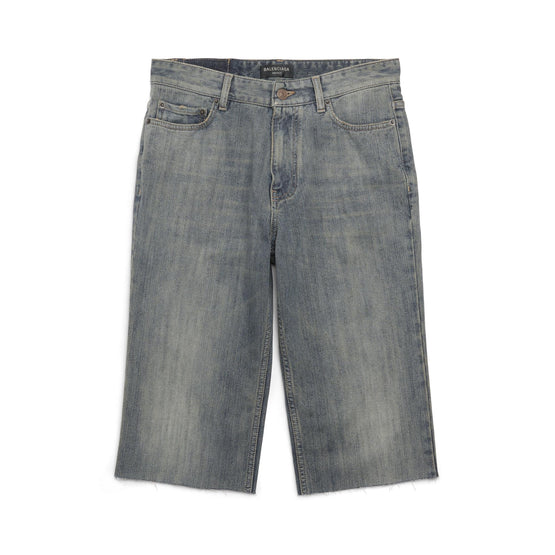 Men Slim Shorts - Blue Light Ring