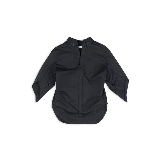 Women Twisted Swing Shirt - Black