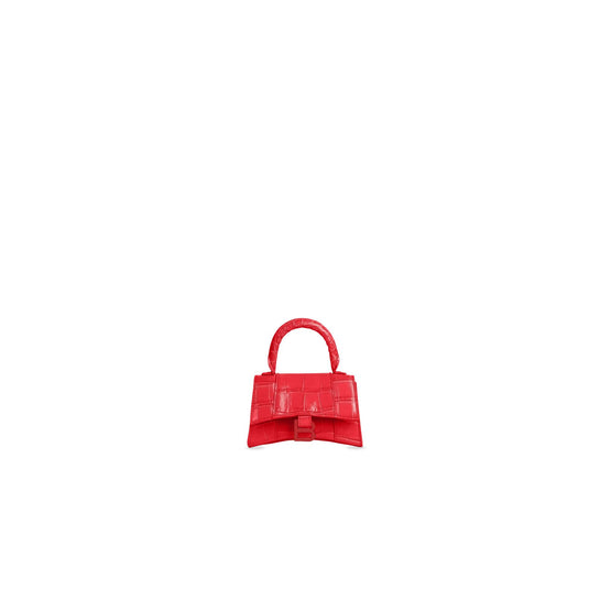 Women Hourglass Mini Bag W/Strap - Bright Red