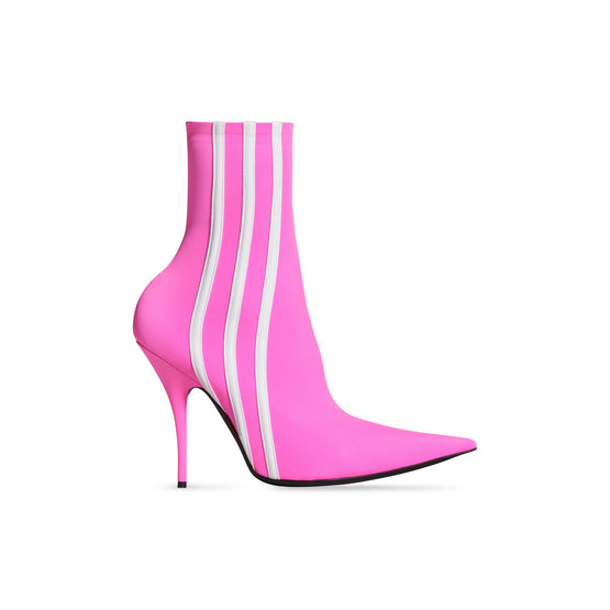 Women Knife Bootie H110 Spandex Matt - Neon Pink/White