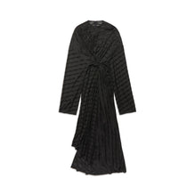 Women Front Drape Dress - Black