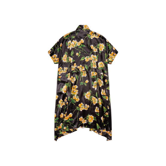 Women Oversized Dress - Black/Yellow