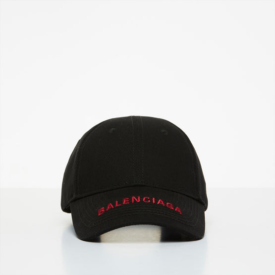 Women Hat Logo Visor Cap Seasonal - Black/Bordeaux