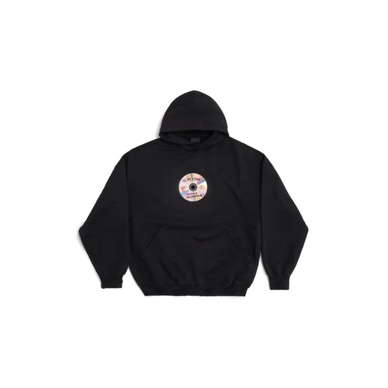 Men Large Fit Hoodie - Washed Black