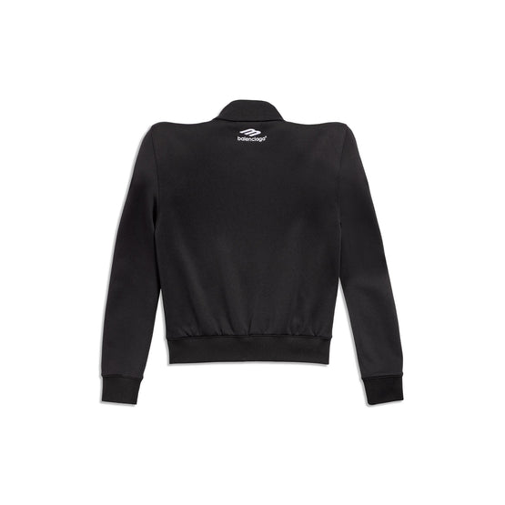 Men Round Shoulder Jacket - Black/White