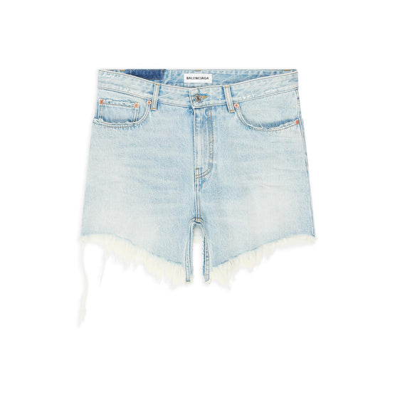 Women Cut-Up Mini Skirt - Blue Skies