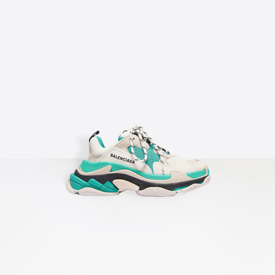 Women Triple S Sneaker - White/Green/Grye