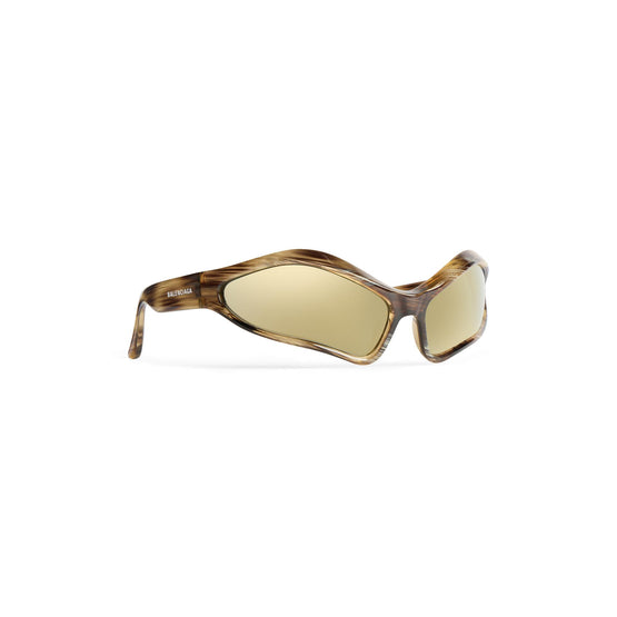 Unisex Fennec Oval 0314S - Horn/Mirror Bronze