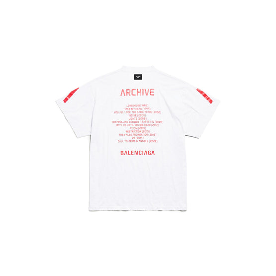 Men Oversized T-Shirt - Light Heathr Gry/Red