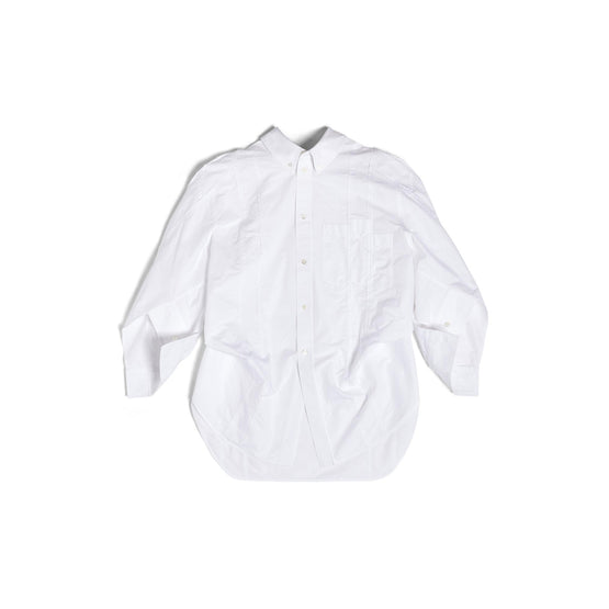 Women Diy Twisted Sleeve Shirt - White
