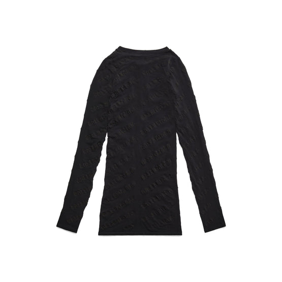 Women Top Allover Logo - Black