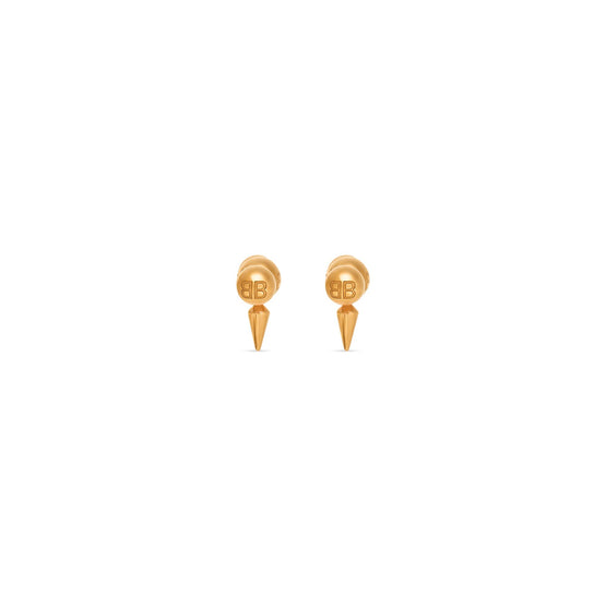 Unisex Force Bar Earrings P - Shiny Gold