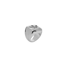 Unisex Adidas Trefoil Signet Ring - Silver