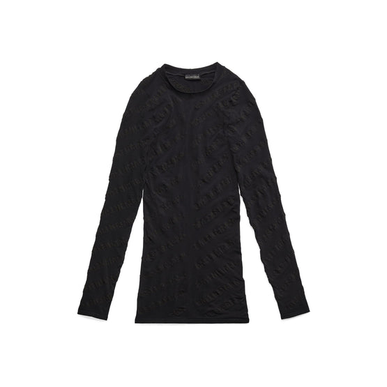 Women Top Allover Logo - Black