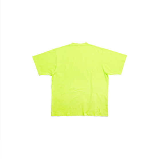 Women Boxy T-Shirt - Fluo Yellow/White