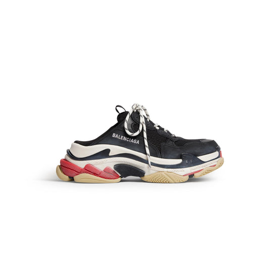 Women Triple S Mule Mltclr/W - Black/White/Red