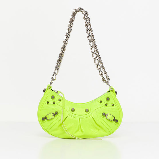 Women Le Cagole Shoul Bag Xs W/Ch - Fluo Yellow