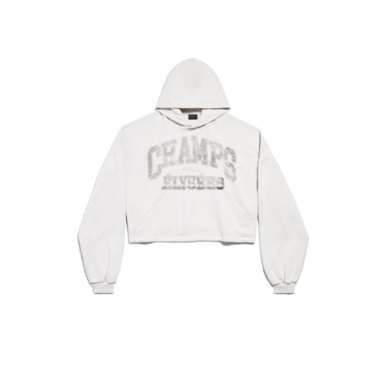 Men Cropped Hoodie - Off White