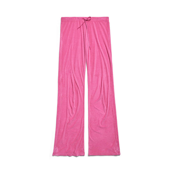 Women Low Waist Tracksuit Pants - Dark Pink