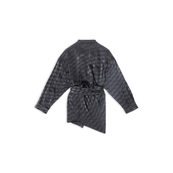 Women Wrap Dress - Charcoal