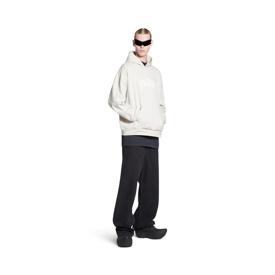 Men Wide Fit Hoodie - Shell/White