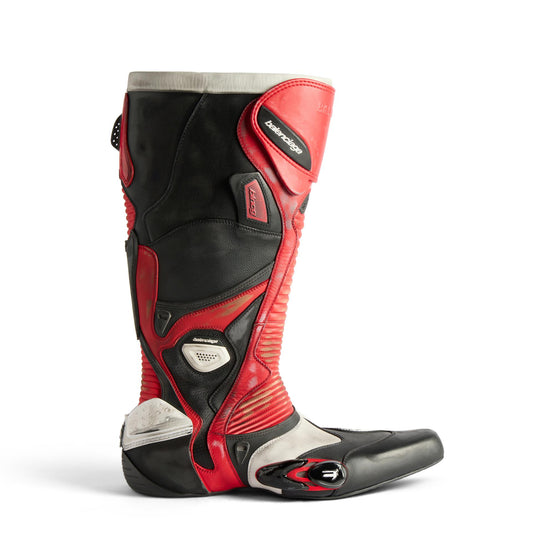 Men Biker Boot Mix Leat/Tpu - Red/Wht/Black