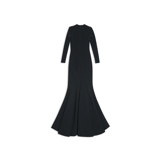 Women Maxi Mermaid Gown - Black
