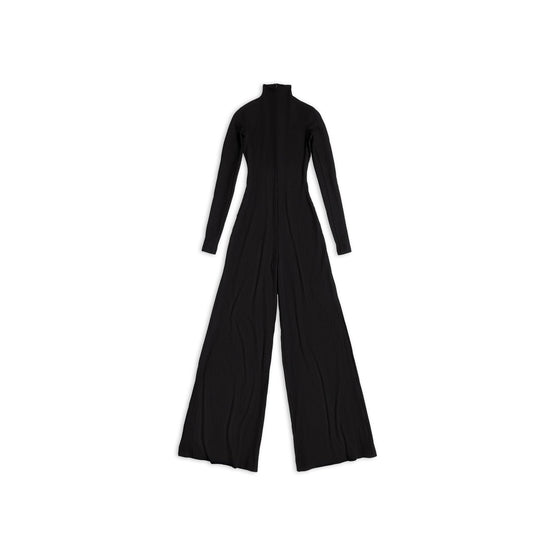 Women Turtleneck Overall - Black