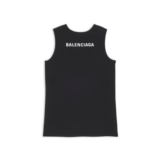 Women Loose Tank Top - Black/White