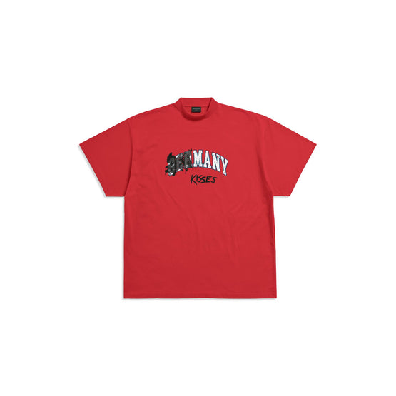 Women Oversized T-Shirt - Faded Red