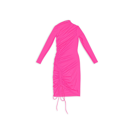 Women Mini Dress - Fluo Pink