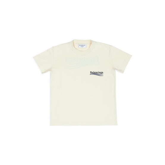 Women Small Fit T-Shirt - Cream/Black/Blue