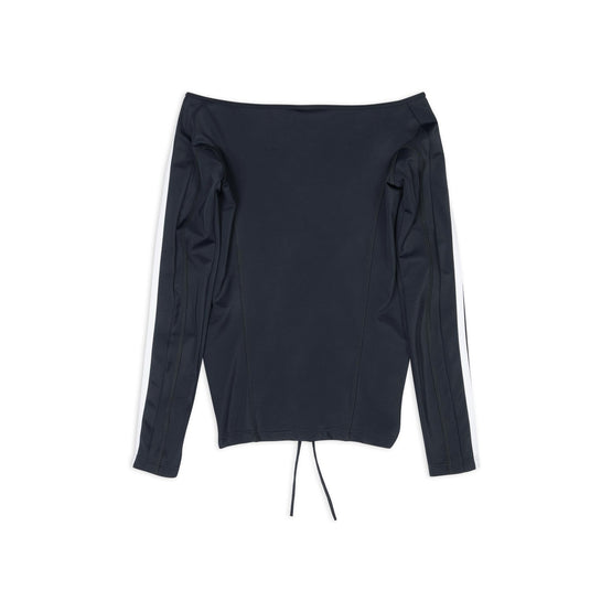 Women Open Shoulder Top - Black/White