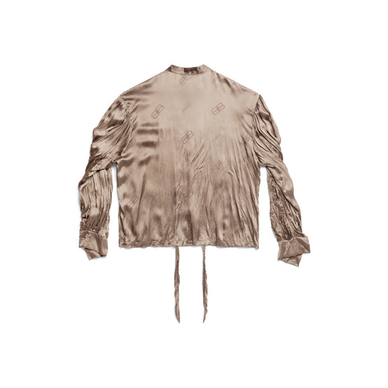 Women Oversized Blouse - Dark Beige