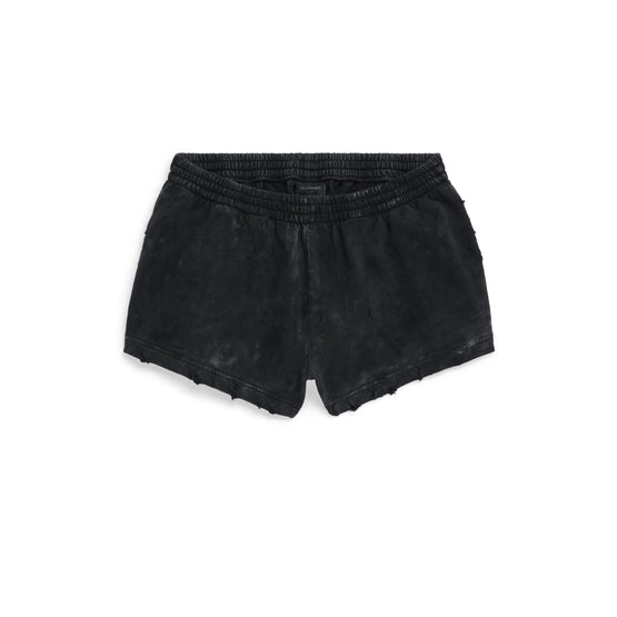 Men Running Shorts - Washed Black
