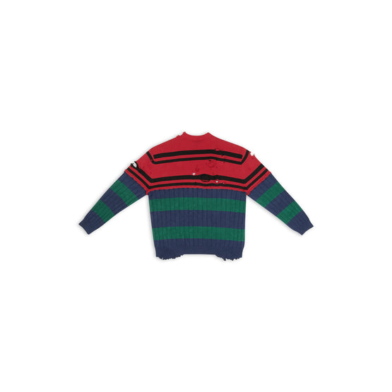 Men Patched Sweater - Multicolor