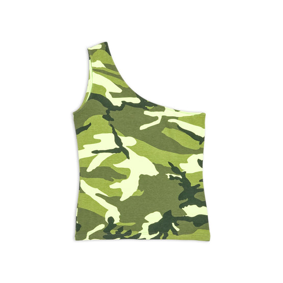 Men Asymetric Tank Top - Yellow