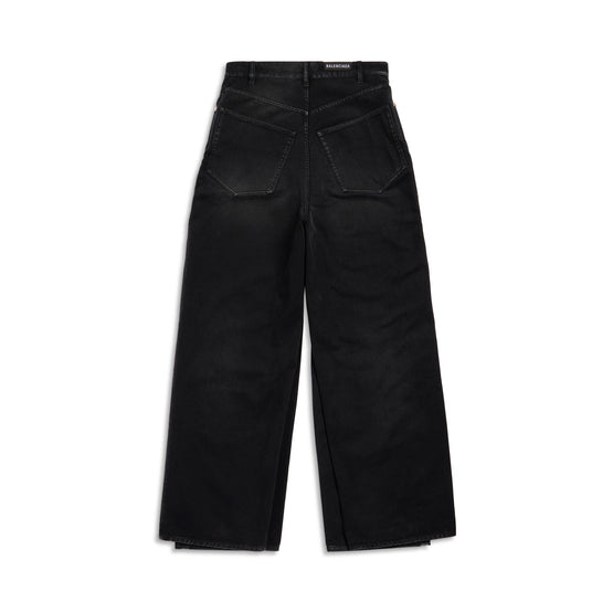 Men Double Front Pants - Sunbleached Black