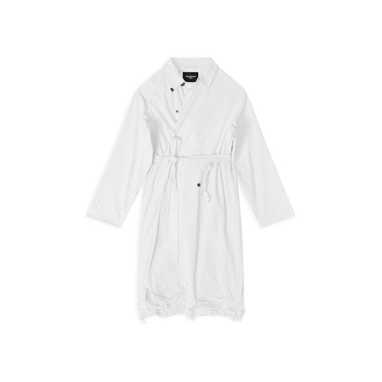 Women Diy Carcoat - Dirty White