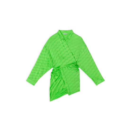 Women Wrap Dress - Apple Green