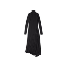 Women Twisted Slit Dress - Black